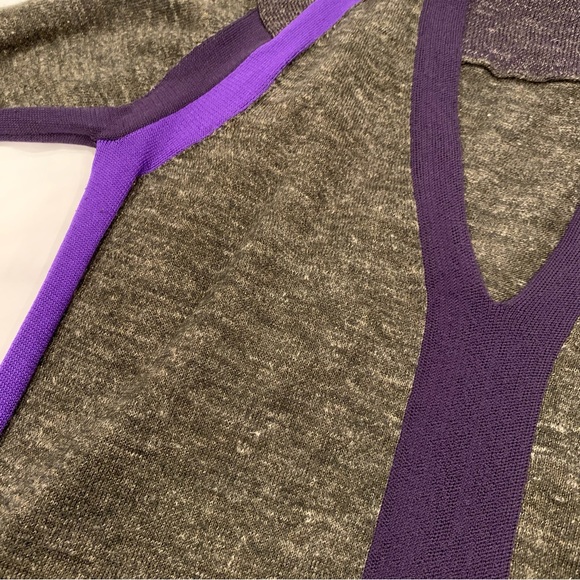 VPL grey and purple metallic knit top - S - Picture 7 of 8